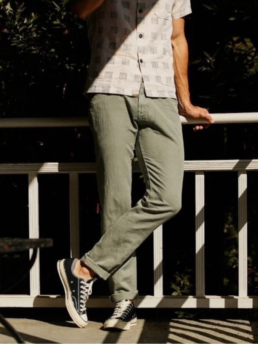 Billy Reid Men’s 5 Pocket Linen Pant Standard Cut Bottoms Steel Green